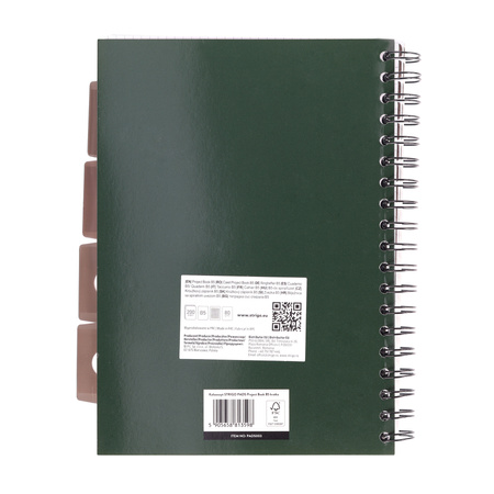 Kołozeszyt Strigo B5 Project Book Fusion ciemnozielony kratka