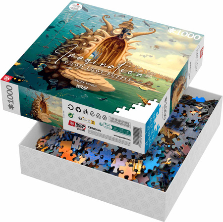 Puzzle 1000 Imagination  Jacek Yerka Harbor Port