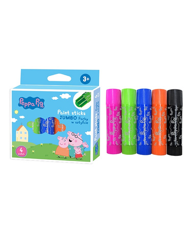 Farby w sztyfcie okrągłe Jumbo Peppa Pig 4 kolory