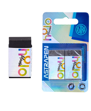 Gumka czarna Astrapen Holomania 2szt. blister