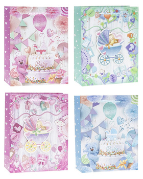 Torebki prezentowe TD-23168-3D-A4 wzór dziecięcy 12 sztuk