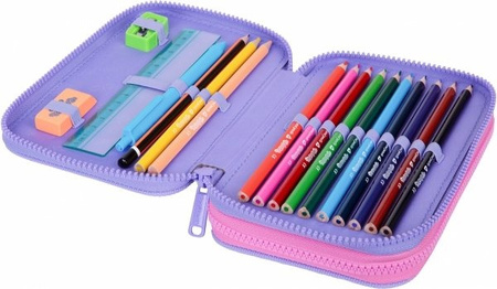 Piórnik 2-komorowy z wyposażeniem Coolpack Jumper 2 Sew Heart