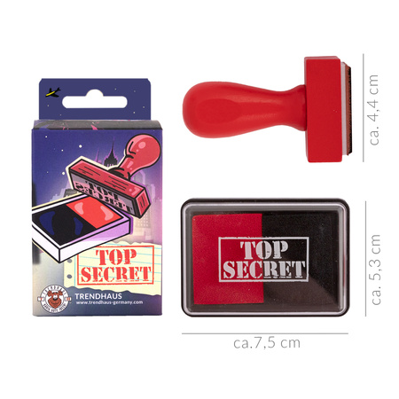 Zestaw stempel tusz dwukolorowy "Top Secret"