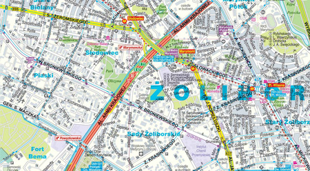 Warszawa plan miasta 1:29 000 laminat