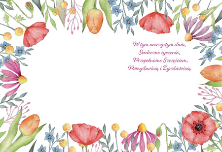 Karnet B6 Koperta z kwiatami