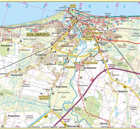 Wybrzeże Bałtyku Mrzeżyno - Kołobrzeg - Jarosławiec 1:50 000