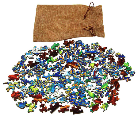 Puzzle 118 drewniane kolorowe Spinozaur