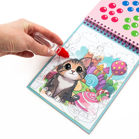 Magiczna wielorazowa kolorowanka wodna Kidea Kotki