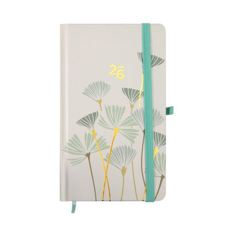 Kalendarz 2026 kieszonkowy tygodniowy niebieskie Kwiaty