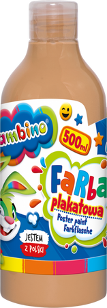 Farba plakatowa 500ml BAMBINO w butelce cielista