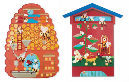 Puzzle Dwustronne XL Pszczoły i Ul 2x20 elementów Scratch