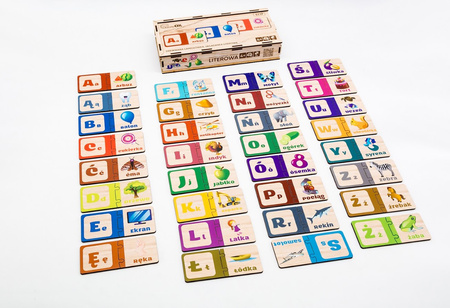 Układanka łamigłówka drewniana Litery