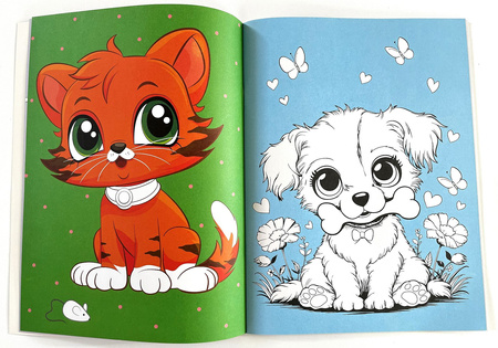 Modne zwierzaczki. Diamenciki i naklejki