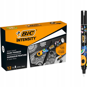 Paczka Marker akrylowy BIC Intensity Classic Paint biały 12szt.