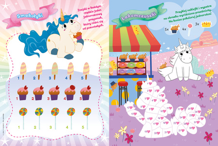 Niesforne jednorożce. Moje Jednorożce. Naklejki na numerki