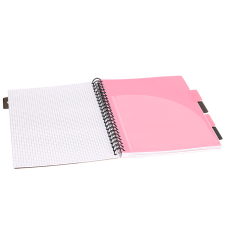 Kołozeszyt Strigo A4 Project Book Jungla różowy kratka