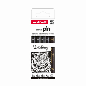 Cienkopis kreślarski PIN 200 Sketching czarny różne grubości 5szt.