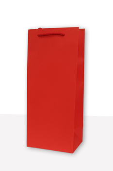 Torebki prezentowe jednobarwna koniak czerwona 10 sztuk