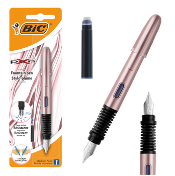 Pióro wieczne BIC X Pen Chrome Pink FP niebieski blister