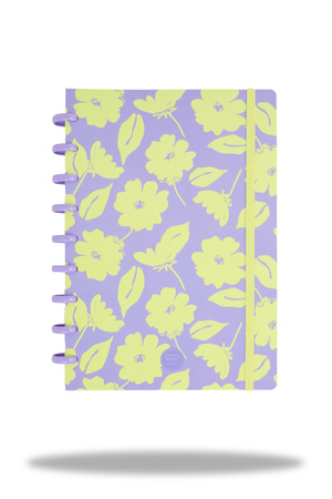 Kołobrulion B5 Flores Lila z gumką 100 kartek