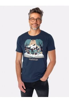 Koszulka męska Baśniowa Kraina #TataTeżCzyta granatowa XL