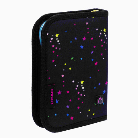 Piórnik pojedynczy dwuklapkowy bez wyposażenia Head Golden Effect Rainbow Kitty AC1