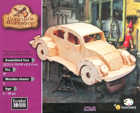 Łamigłówka drewniana Gepetto Samochód