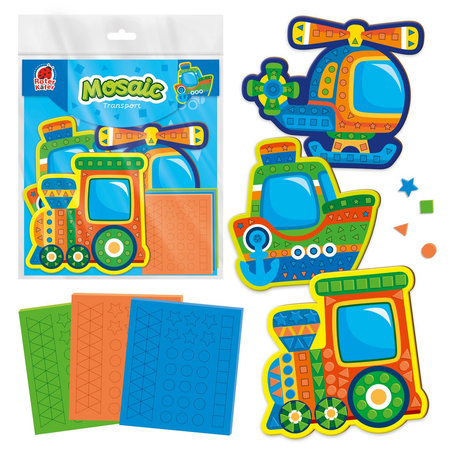 Zestaw kreatywny miękka Mozaika Transport RK8010-10