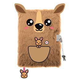 Pamiętnik A5 Włochacz z kłódką 3D My Little Friend Kangaroo 96 k.