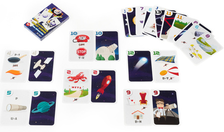 Karty Piotruś Edu rebusy kosmos