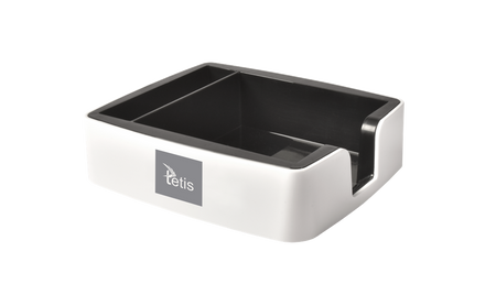 Przybornik na karteczki i wizytówki szary