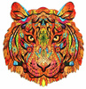 Puzzle 138 drewniane kolorowe Tygrys