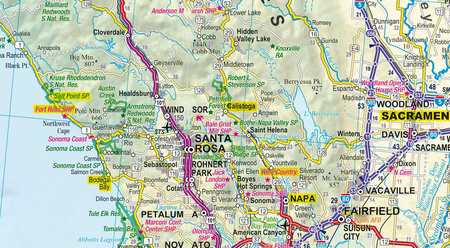 California road and tourist map 1:1 250 000 (ANG) laminat 2025