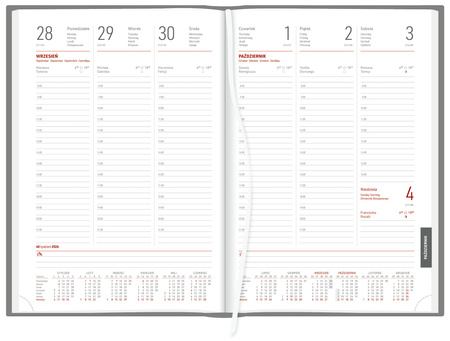 Kalendarz 2026 Aluminium Standard B5 tygodniowy granat