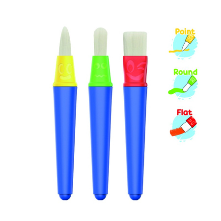 Pędzle KEYROAD blister mix 3sztuki