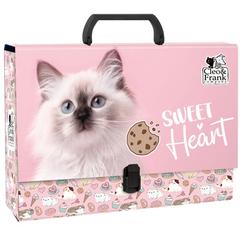 Teczka z rączką gruba Cleo i Frank TRGCF45