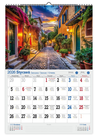 Kalendarz 2026 ścienny Romantyczne widoki A3 VD15