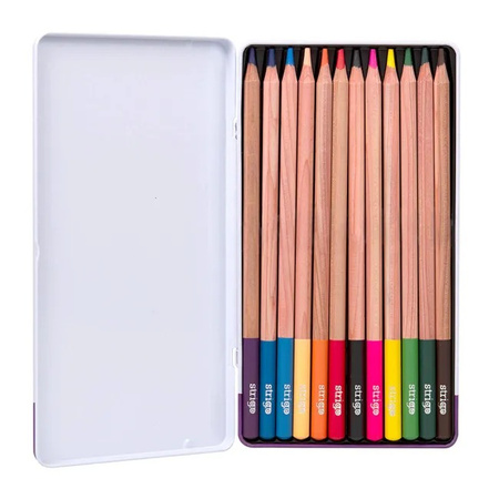 Kredki ołówkowe okrągłe Strigo 12 kolorów