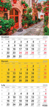 Kalendarz 2026 trójdzielny