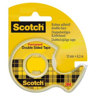 Taśma biurowa dwustronna Scotch z dyspenserem 12mm x6,3m