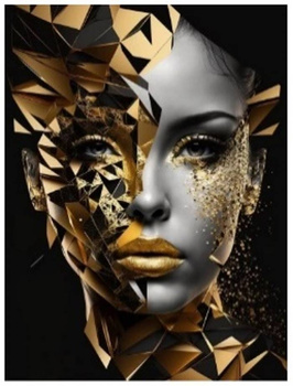 Diamentowa Mozaika Kobieta w złocie NO-1009647