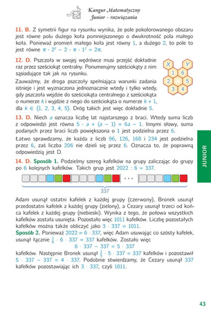 Matematyka z wesołym kangurem 2022 Kangur 7