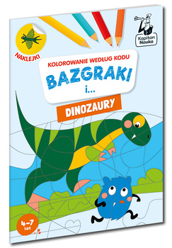Bazgraki i dinozaury. Kolorowanie według kodu. Kapitan Nauka. Bazgraki