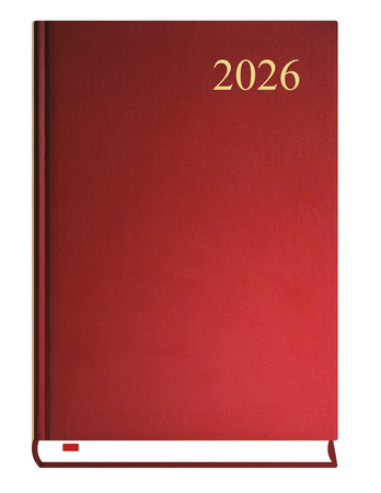 Kalendarz 2026 Asystent A5 dzienny bordo