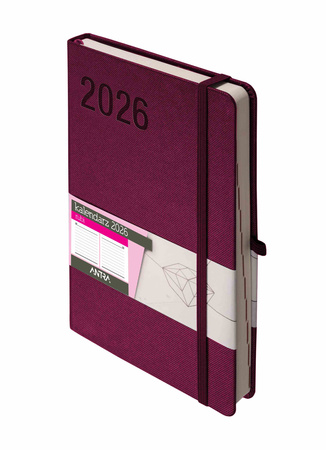 Kalendarz 2026 Rubi A5 DNS bordowy