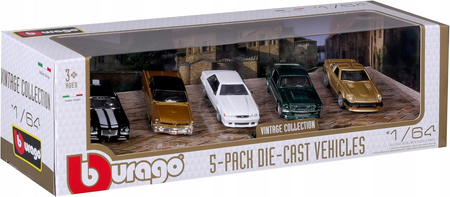 BBURAGO MODEL VINTAGE COLLECTION 5-PK. 1:64