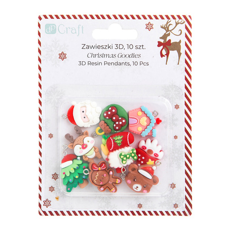 Zawieszki polimerowe 3D Christmas Goodies 10 szt.