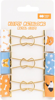 Klipsy metalowe CAT&DOG Happy Color 6 szt.