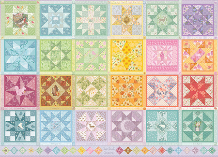 Puzzle 1000 Patchwork z gwiazdami 112196