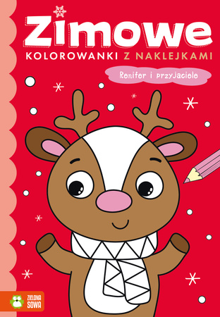 Renifer i przyjaciele. Zimowe kolorowanki z naklejkami